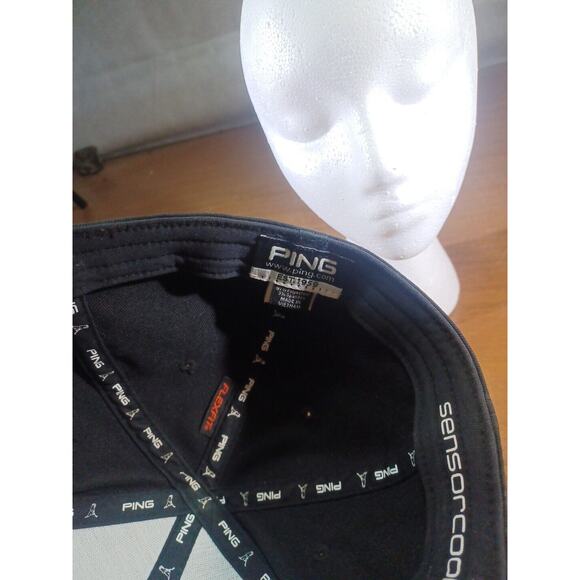 PING Sensorcool Golf Black Flex Fix Hat Cap L /XL - Picture 9 of 11